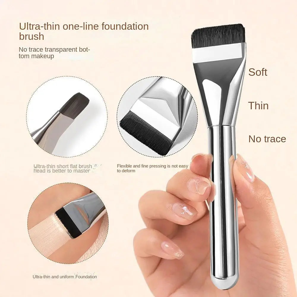 Soft Flat Head Foundation Brush No Trace Ultra-Thin Delicate Foundation Face Makeup Tool Base Makeup Brush Women Beauty