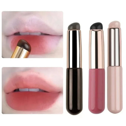 Silicone Lip Brush with Cover Cap Concealer Brush Like Fingertips Q Soft Lipstick Makeup Brushes Round Head No Broken Nail Art