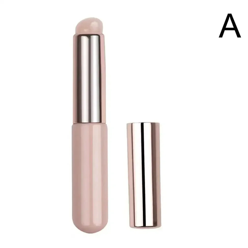 Silicone Lip Brush with Cover Cap Concealer Brush Like Fingertips Q Soft Lipstick Makeup Brushes Round Head No Broken Nail Art